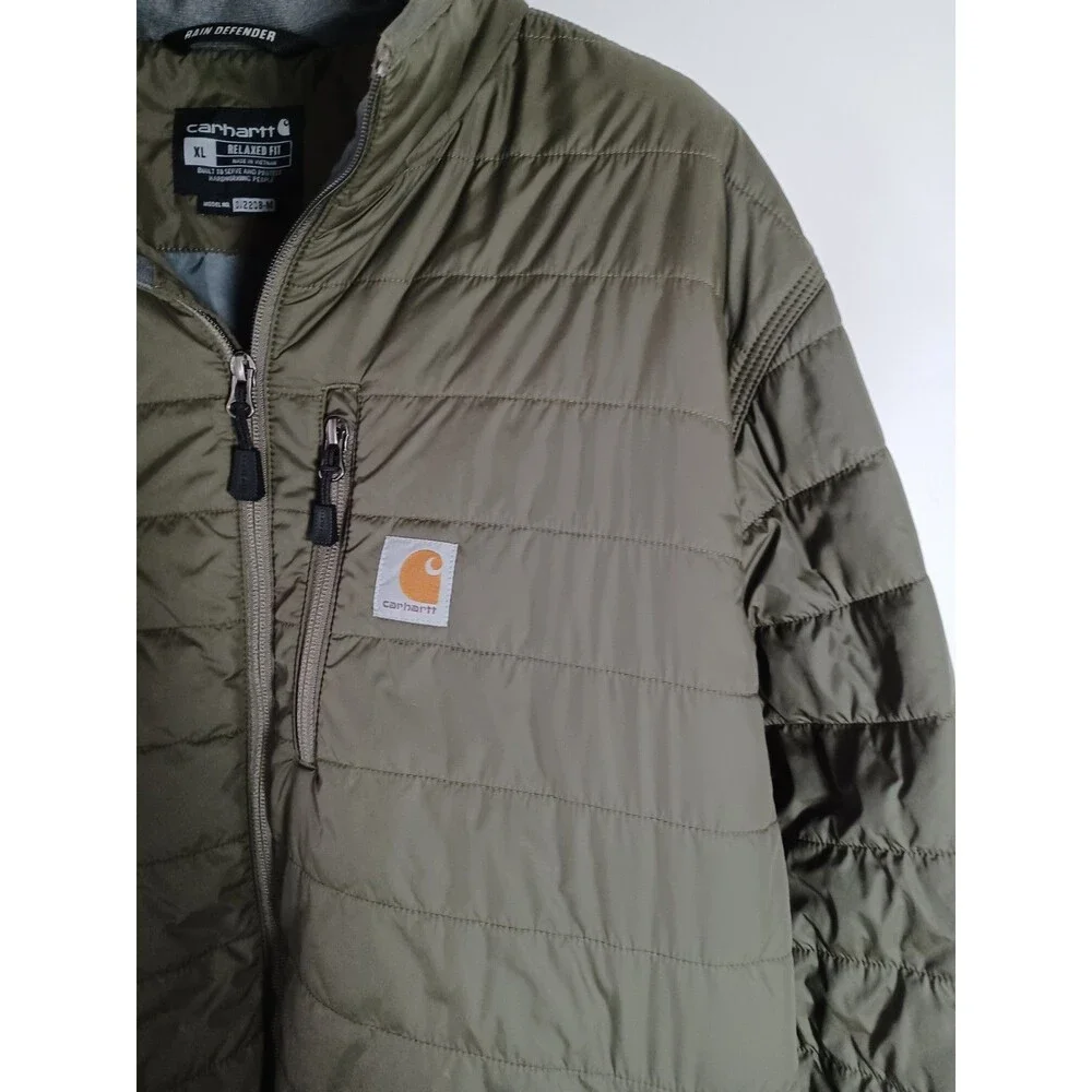 Carhartt Gilliam Jacket Rain Defender XL‎ Puffer Olive Green 0J2208M Lightweight